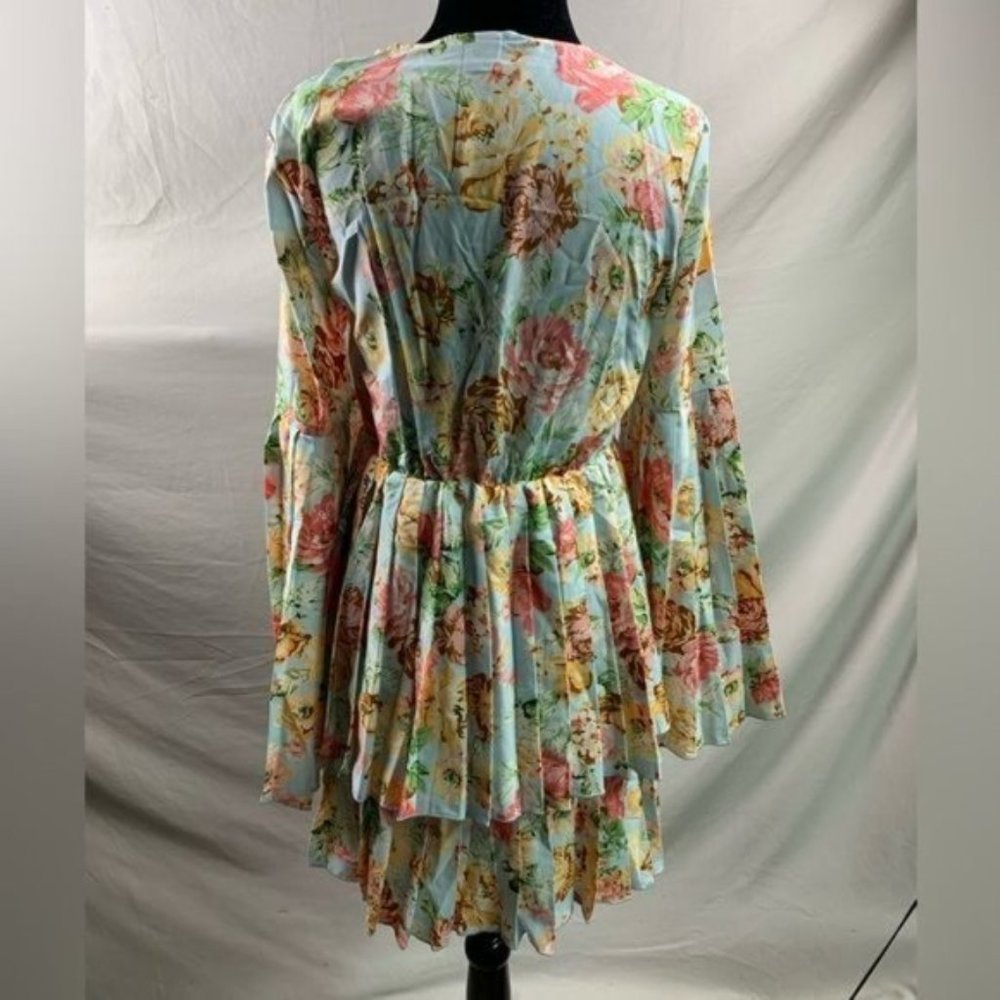 Floral Print Pleated Dress - Picture 5 of 6